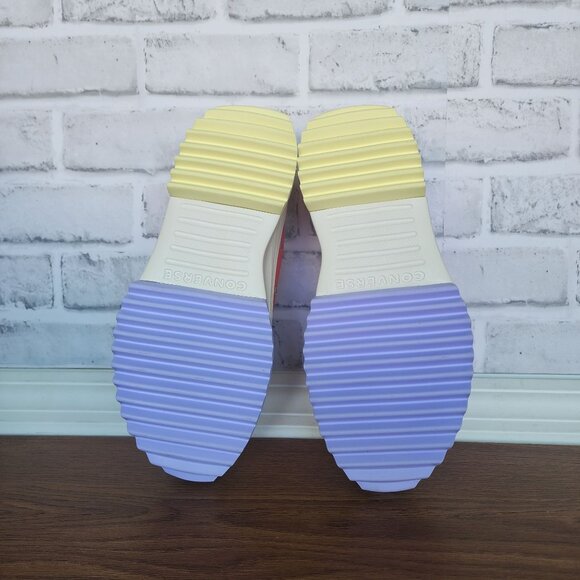 ❤️Converse Run Star Hike Platform Color Pop Leather 6 Men's Shoes Orange A16289C - Picture 5 of 9